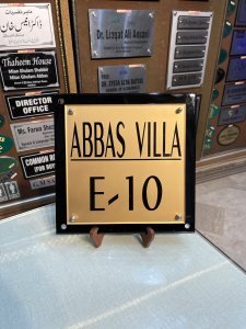 Black & Golden Double Touch Home Name Plate