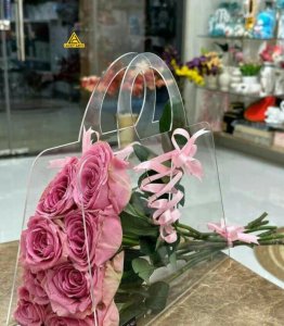 Acrylic Flower Hand Bag | Lucky Arts