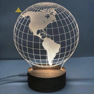 2D Globe Illusion Lamp | Lucky Arts