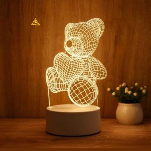 2D Teddy Bear Illusion Lamp | Lucky Arts