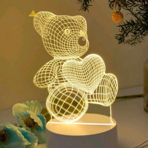 2D Teddy Bear Illusion Lamp | Lucky Arts