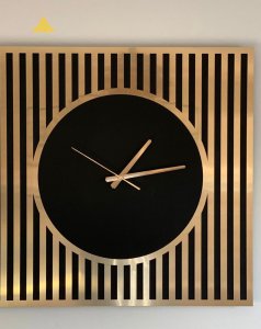 Modern Gold & Black Combination Wall Clock | Lucky Arts